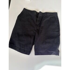 Dockers Men's Flat‎ Front Shorts W34 Black Cotton Chino Casual.       3948